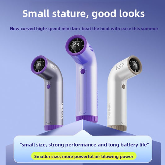 Portable Digital Display Handheld Fan with USB Charging