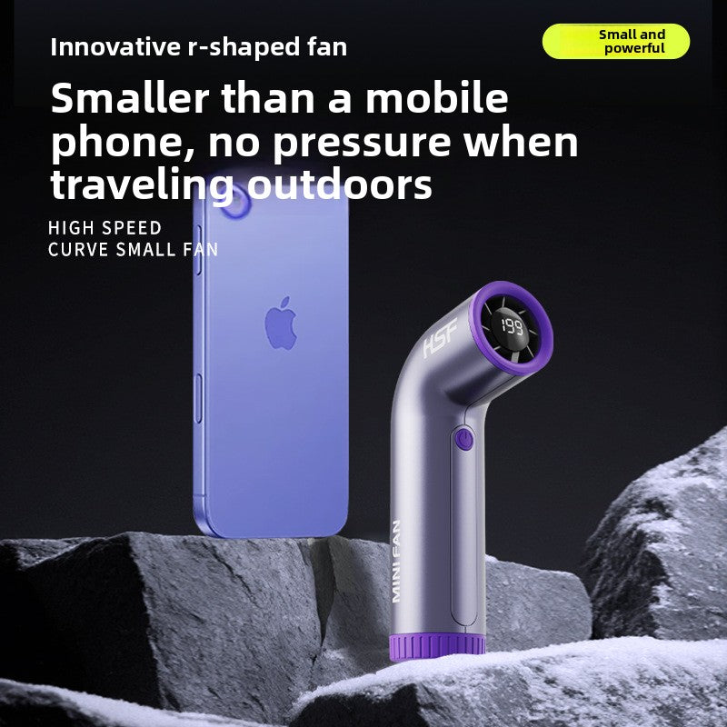 Portable Digital Display Handheld Fan with USB Charging