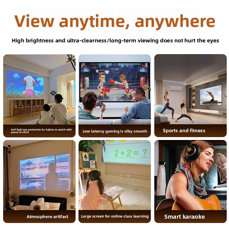 Portable 4K HD Smart Projector for Home Theater