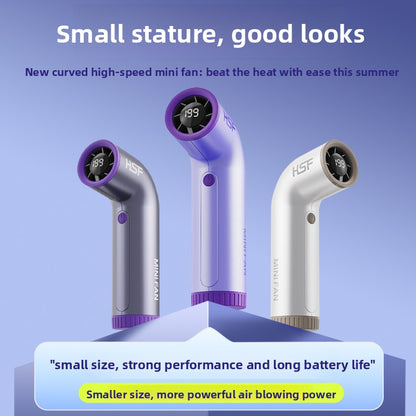 Portable Digital Display Handheld Fan with USB Charging