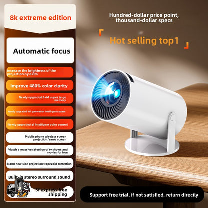 Portable 4K HD Smart Projector for Home Theater