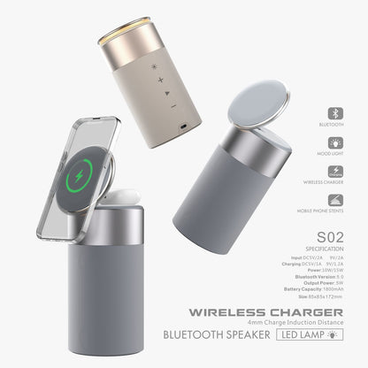 3-In-1 Bluetooth Speaker With Touch Lamp