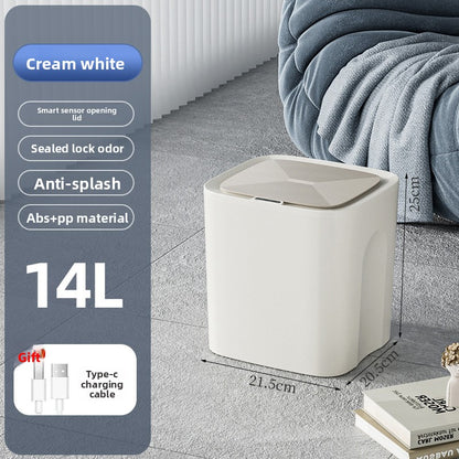 Smart Sensor Trash Can with Waterproof Design